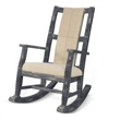 Rena Rocking Chair- Cushion Seat and Back- Black Mahogany Mindy Wood
