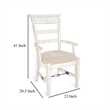 Rena Dining Armchair Set of 2- Metal Turnbuckle- Black Mahogany Wood