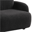Raye Bear Shaped Kids Armchair with Black Legs- Black Teddy Velvet