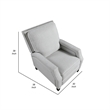 Berry Manual Push Back Recliner Chair- Gray Chenille Nailhead Trim