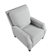 Berry Manual Push Back Recliner Chair- Gray Chenille Nailhead Trim