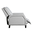 Berry Manual Push Back Recliner Chair- Gray Chenille Nailhead Trim