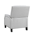 Berry Manual Push Back Recliner Chair- Gray Chenille Nailhead Trim