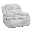 Rexy Manual Glider Recliner Chair- Textured Light Gray Corduroy