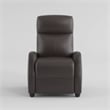 Recliner Chair- Manual Push Back- Black Faux Leather- 27 Inch