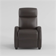 Recliner Chair- Manual Push Back- Black Faux Leather- 27 Inch