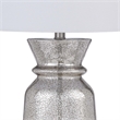 34 Inch Table Lamp Set of 2- White Shade- Glass Vase Shape and Metal Base