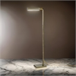 Kime 44-58 Inch Floor Lamp- Adjustable Height- LED- Antique Brass Finish
