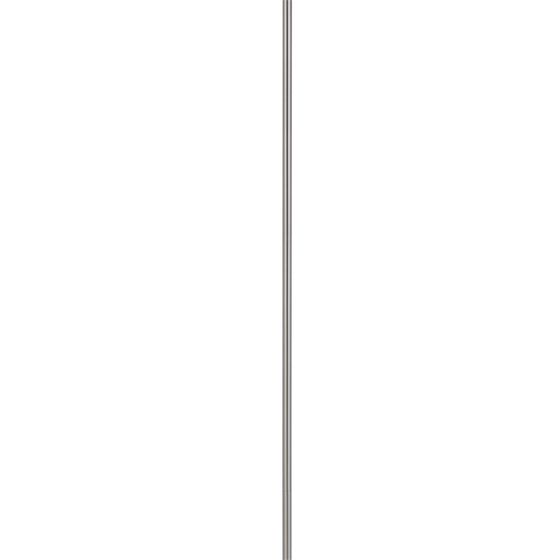 Sie 59 Inch Floor Lamp- Aqua Blue Linen Shade- Round Base- Silver Metal