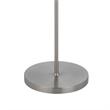 Sie 59 Inch Floor Lamp- Aqua Blue Linen Shade- Round Base- Silver Metal