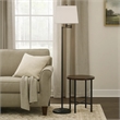 Tomi 63 Inch Floor Lamp- Double Swing Arm- Bronze Metal- White Shade