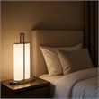 Mora Table Lamp Acrylic Shade- 2 USB- LED Lights- Chrome Steel 23 Inch