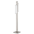 Mora Floor Lamp w Dimmer Switch- 2 Ports- Dual LED- Chrome 61 Inch