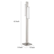 Mora Floor Lamp w Dimmer Switch- 2 Ports- Dual LED- Chrome 61 Inch