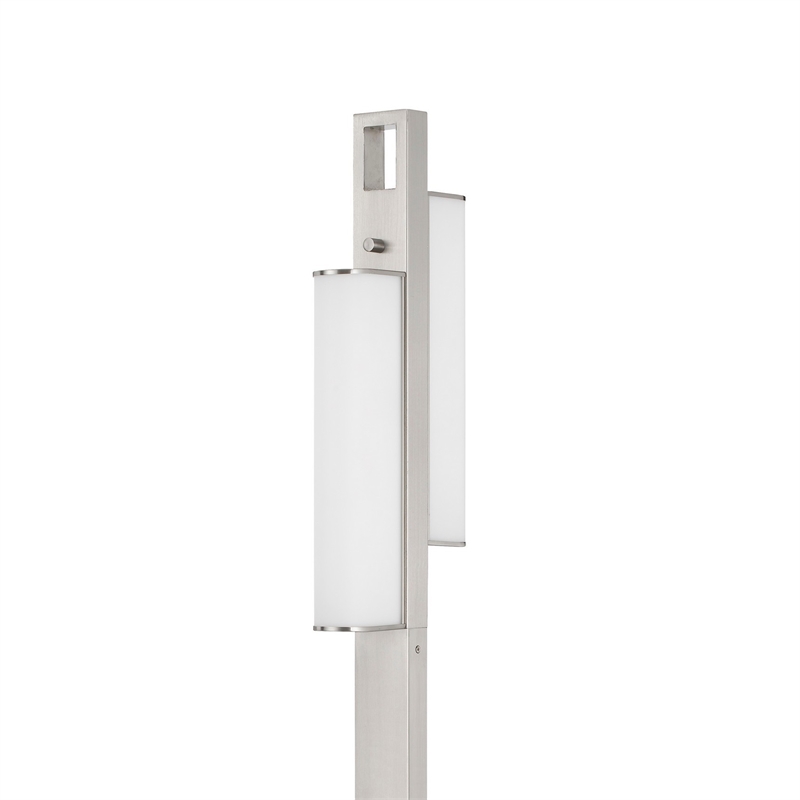 Mora Floor Lamp w Dimmer Switch- 2 Ports- Dual LED- Chrome 61 Inch