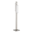 Mora Floor Lamp w Dimmer Switch- 2 Ports- Dual LED- Chrome 61 Inch
