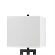 Haney Table Lamp- 1 Outlet- USB Port- Bronze Slim Keyhole Base 30 Inch