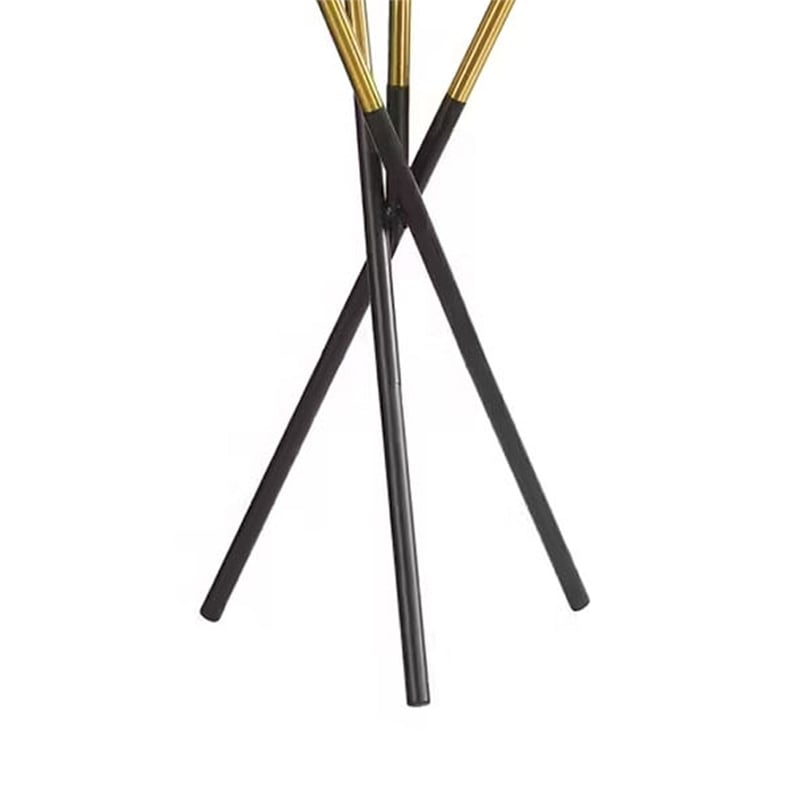 Azy Table Lamp- Frosted White Shade- Tripod Base- Black Gold- 30 Inch