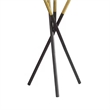 Azy Table Lamp- Frosted White Shade- Tripod Base- Black Gold- 30 Inch