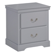 Balli 4 Piece Queen Size Bedroom Set- Faux Leather Panel Padding- Gray