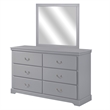Balli 4 Piece Queen Size Bedroom Set- Faux Leather Panel Padding- Gray