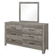 Eb Four Piece Queen Size Bedroom Set- Farmhouse Style- Gray- Black