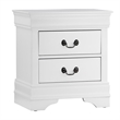 Fy Four Piece California King Size Bedroom Set- Brass Metal Handles- White Wood