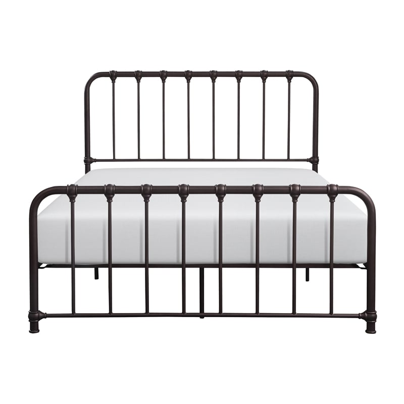 Ethan Twin Size Metal Bed- Bronze Spindle Design- Heavy Duty Slat Support