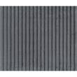 Rix 45 Inch Ottoman- Attached Seat Cushion in Gray Corduroy Fabric- Wood