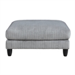 Mear Modular Ottoman w Black Solid Wood Legs- Gray Corduroy 40 Inch