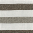 Modern Pouf Ottoman- White and Taupe Striped Jacquard- 16 Inch Square