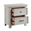 Myna 29 Inch Nightstand with 2 Drawers- Rustic Farmhouse White Oak Veneer