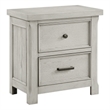 Myna 29 Inch Nightstand with 2 Drawers- Rustic Farmhouse White Oak Veneer