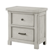 Myna 29 Inch Nightstand with 2 Drawers- Rustic Farmhouse White Oak Veneer