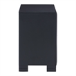 Rosy 27 Inch Nightstand- 2 Drawers- Chrome Accents- Midnight Blue Wood