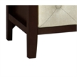 Moni 24 Inch Nightstand- 2 Drawers- Beige- Cherry Espresso Brown Wood Frame