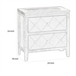 Moni 24 Inch Nightstand- 2 Drawers- Beige and Walnut Brown Wood Frame