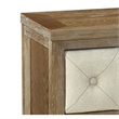 Moni 24 Inch Nightstand- 2 Drawers- Beige and Walnut Brown Wood Frame