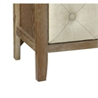 Moni 24 Inch Nightstand- 2 Drawers- Beige and Walnut Brown Wood Frame