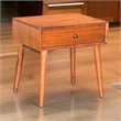 Amy Nightstand w Drawer- Metal Handle- 60 Inch Orange Brown
