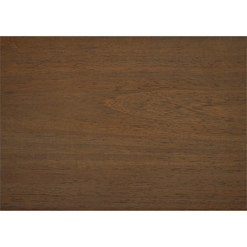 Evi Nightstand- 1 Drawer w Lower Open Shelf- Brushed Rich Brown Wood
