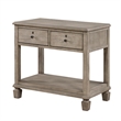 Cely Nightstand- 2 Drawers with Lower Open Shelf- Gray Oak Veneer