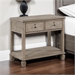 Cely Nightstand- 2 Drawers with Lower Open Shelf- Gray Oak Veneer