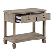 Cely Nightstand- 2 Drawers with Lower Open Shelf- Gray Oak Veneer