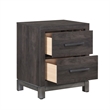Deena 2 Drawer Nightstand- 25 Inch- Brown Gray Melamine Veneer