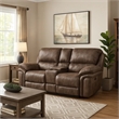 Tony 80 Inch Power Double Recliner Loveseat- Console Cupholders- USB- Brown