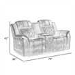 Bento 74 Inch Manual Recliner Loveseat- Console- Sandy Brown Microfiber