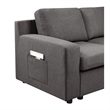 Cas Left Facing 7 Seater U Shaped Sectional Sofa Chaise- Pocket- Gray