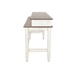 Dean Console Table- USB and Cubbies- 76 Inch Rectangular Brown- White