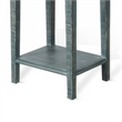 Rena Side End Table with 1 Drawer- 17 Inch Rustic Green Mahogany Wood